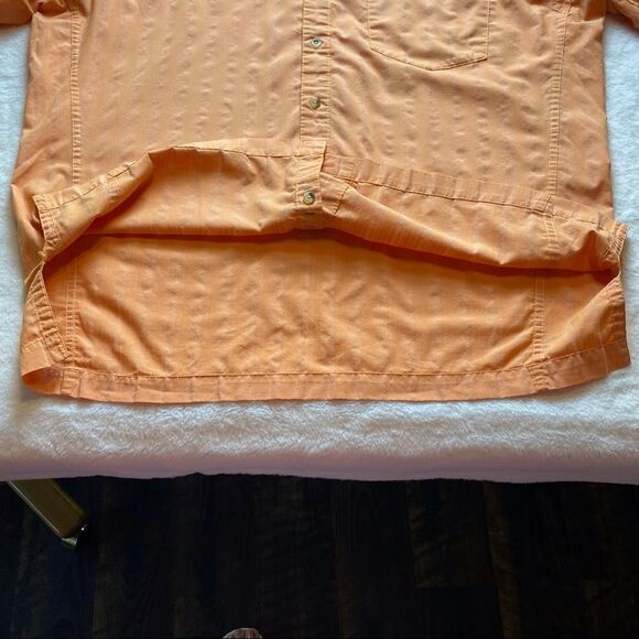 Mountain Hardwear Orange Short Sleeve Button Down Shirt - Picture 7 of 13